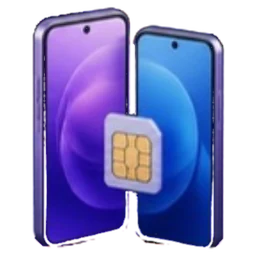 Ícone 3D de celulares com chip